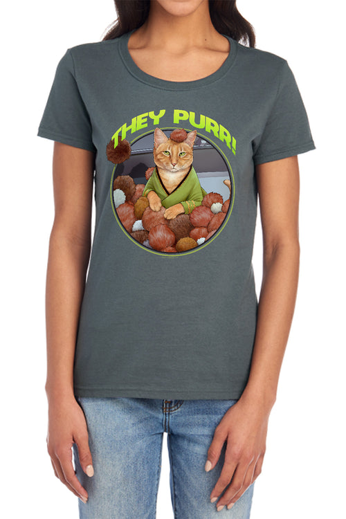 Star Trek Cats They Purr Womens T-Shirt