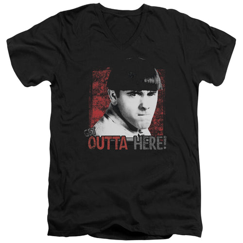 The Three Stooges Get Outta Here V-Neck T-Shirt