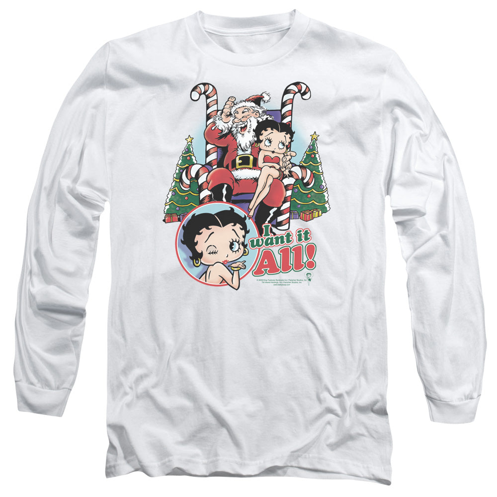 Betty Boop I Want It All Long Sleeve T-Shirt