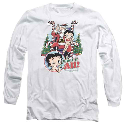 Betty Boop I Want It All Long Sleeve T-Shirt