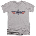Top Gun Logo Grey V-Neck T-Shirt