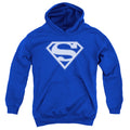 Superman Blue & White Shield Royal Youth Hoodie