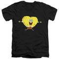 Spongebob Squarepants Valentine's Day Heart-shaped Sponge V-Neck T-Shirt