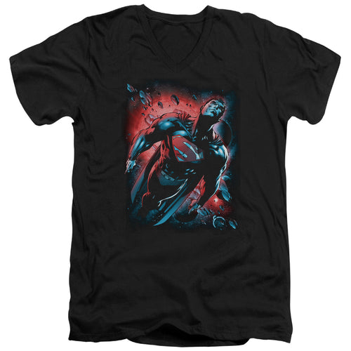 Superman Red Sun V-Neck T-Shirt
