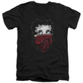 Betty Boop Bandana & Roses V-Neck T-Shirt