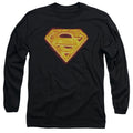 Superman Hot Steel Shield Long Sleeve T-Shirt