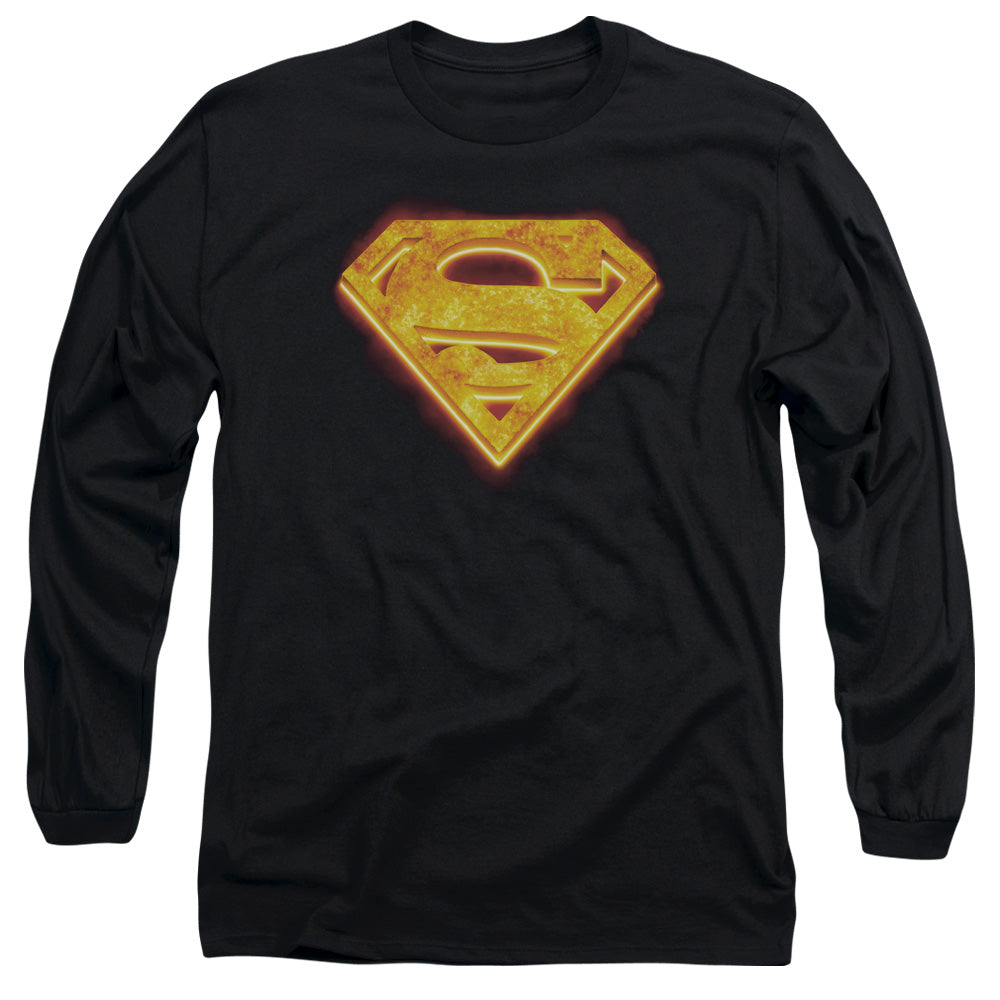 Superman Hot Steel Shield Long Sleeve T-Shirt