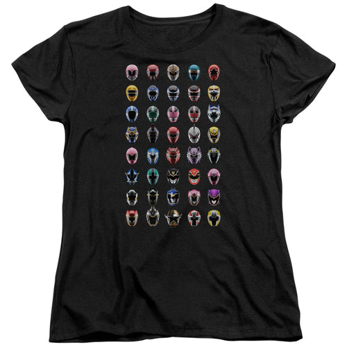 Mighty Morphin Power Rangers Visual Timeline Womens T-Shirt