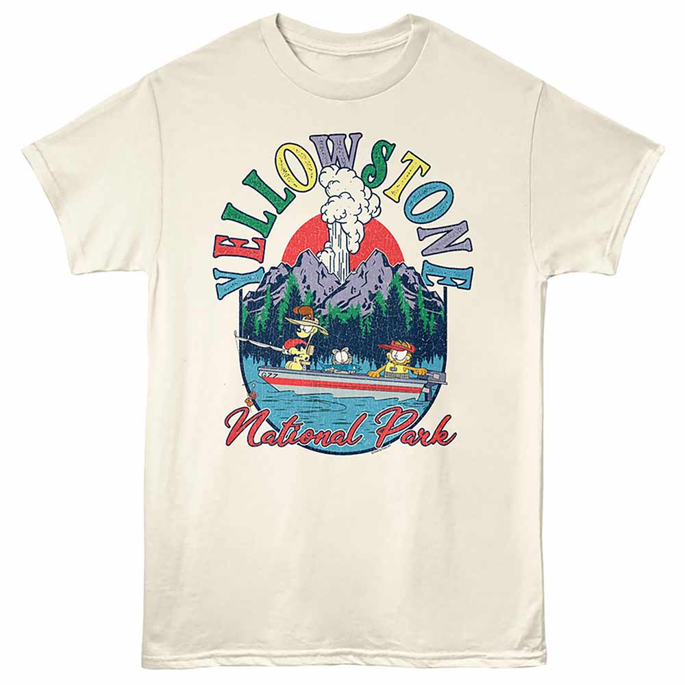 Yellowstone Boating Garfield t-shirt in natural