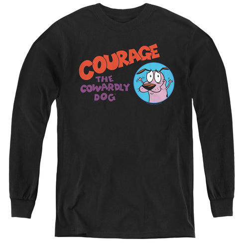 Courage the Cowardly Dog Courage Logo Youth Long Sleeve T-Shirt