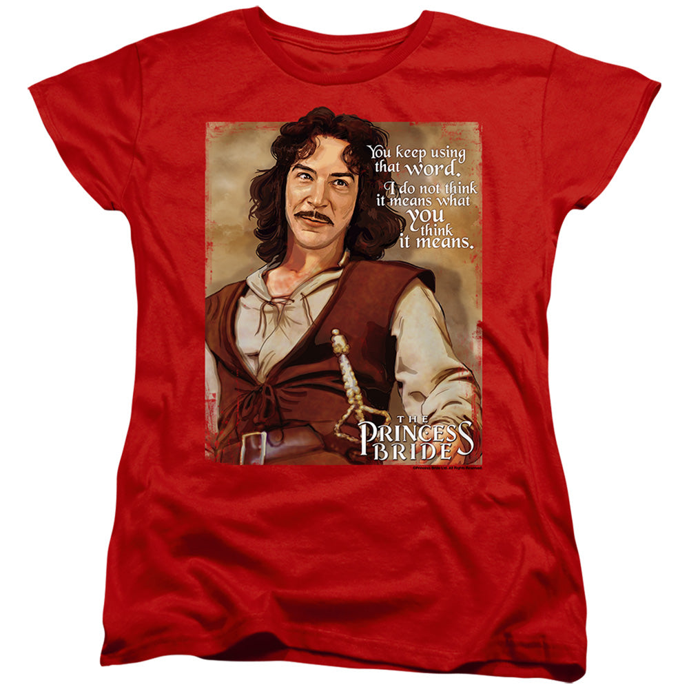 The Princess Bride Word Red Womens T-Shirt