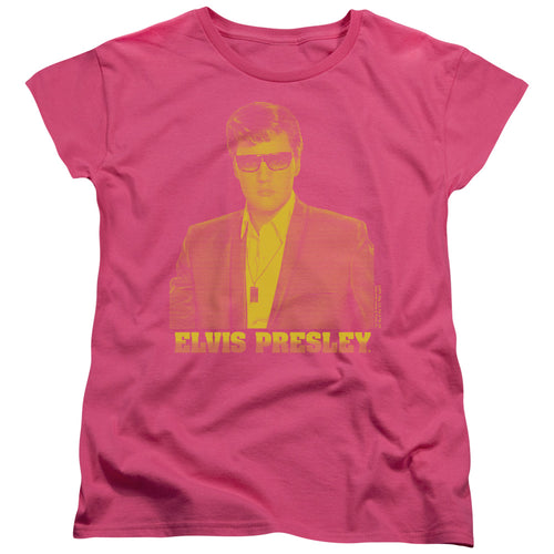 Elvis Presley Yellow Elvis Womens T-Shirt