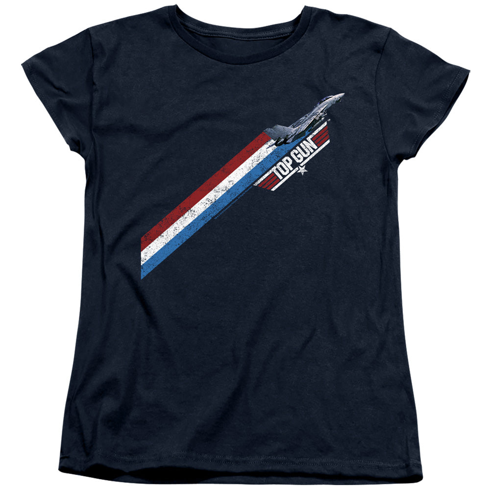 Top Gun Diagonal Stripes Womens T-Shirt