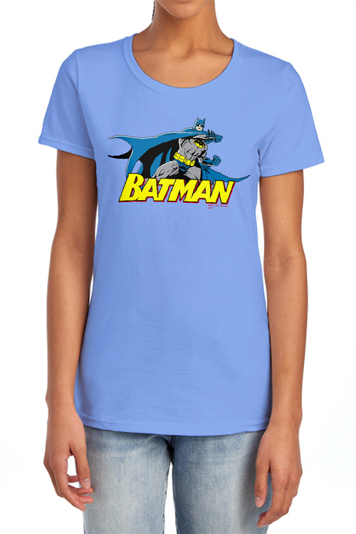 Batman 8 Bit Cape Womens T-Shirt