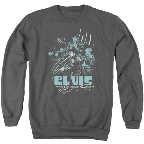 Elvis Presley 68 Leather Crewneck Sweatshirt