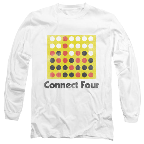 Connect Four Classic Logo Distressed Long Sleeve T-Shirt