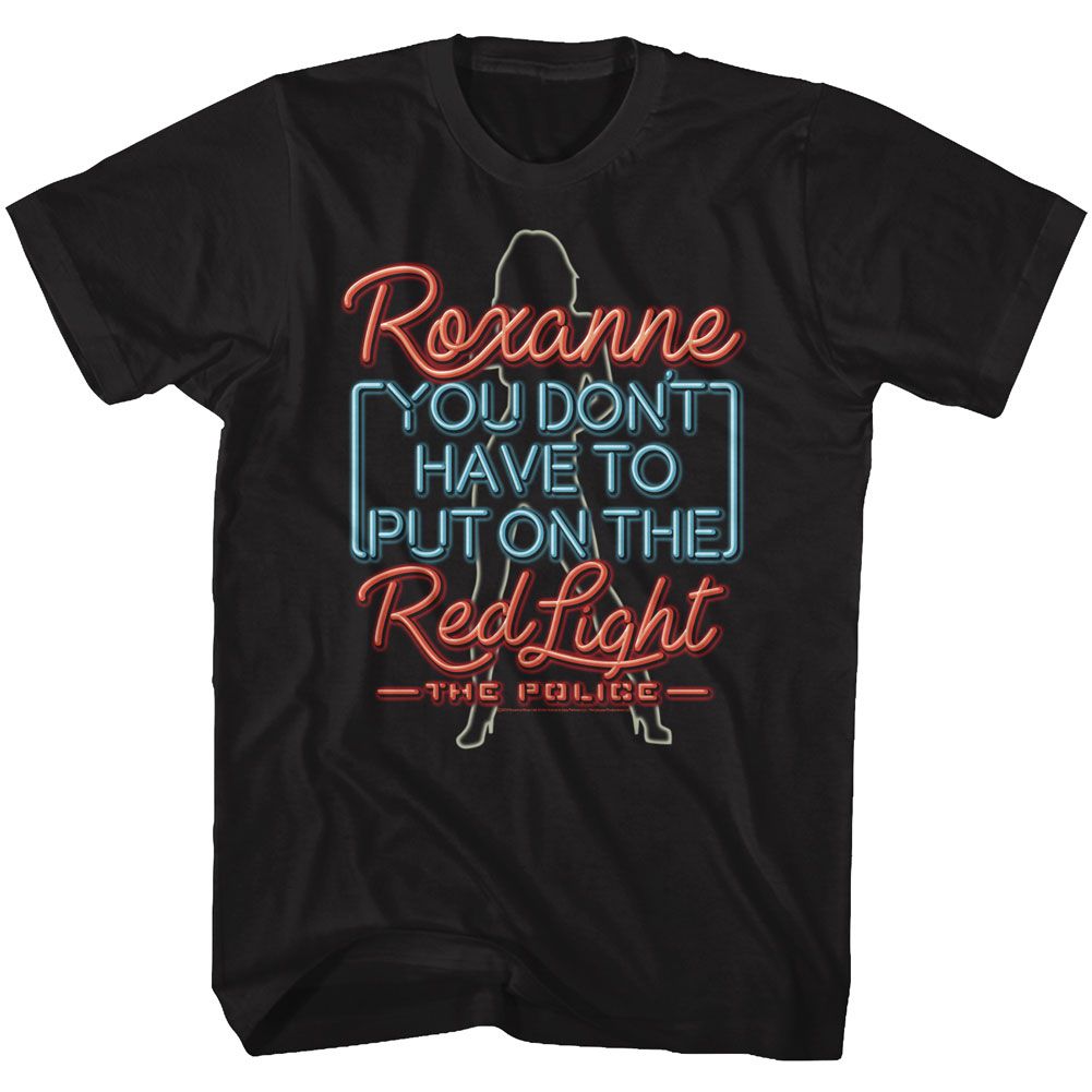 Neon Roxanne The Police t-shirt in black