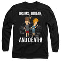Beavis and Butthead Drums, Guitar, And Death Long Sleeve T-Shirt