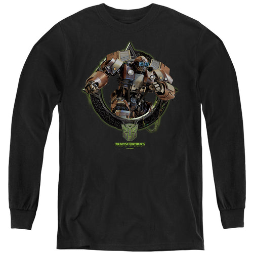 Transformers Wheeljack Circle Frame Youth Long Sleeve T-Shirt