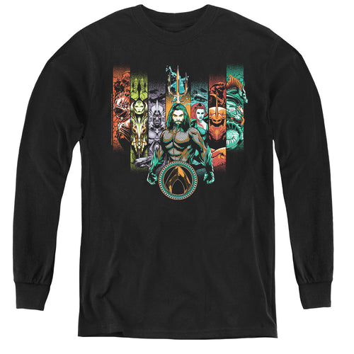 Aquaman Unite The Kingdoms Youth Long Sleeve T-Shirt