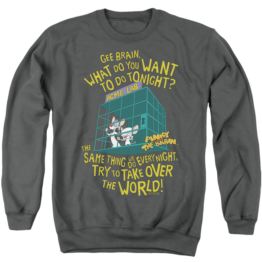 Pinky and the Brain Take Over the World Crewneck Sweatshirt