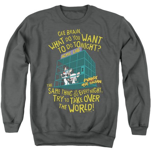 Pinky and the Brain Take Over the World Crewneck Sweatshirt