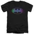 Batman Gradient Bat Logo V-Neck T-Shirt