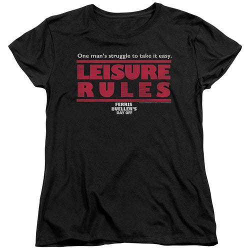 Ferris Bueller's Day Off Leisure Rules Womens T-Shirt