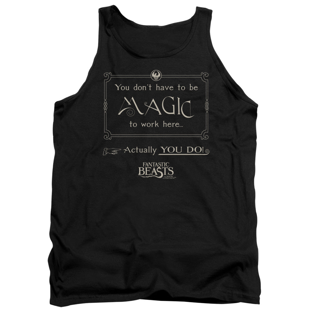 Fantastic Beasts Magic To Work Here Tank Top