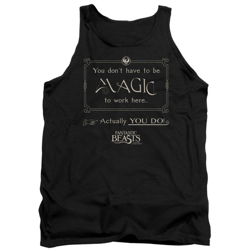 Fantastic Beasts Magic To Work Here Tank Top