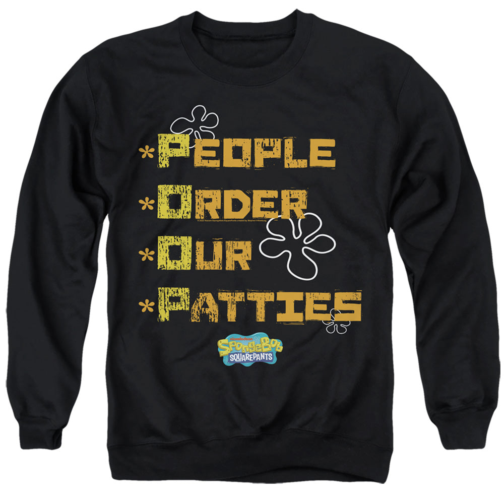 Spongebob Squarepants People Order Our Patties Crewneck Sweatshirt