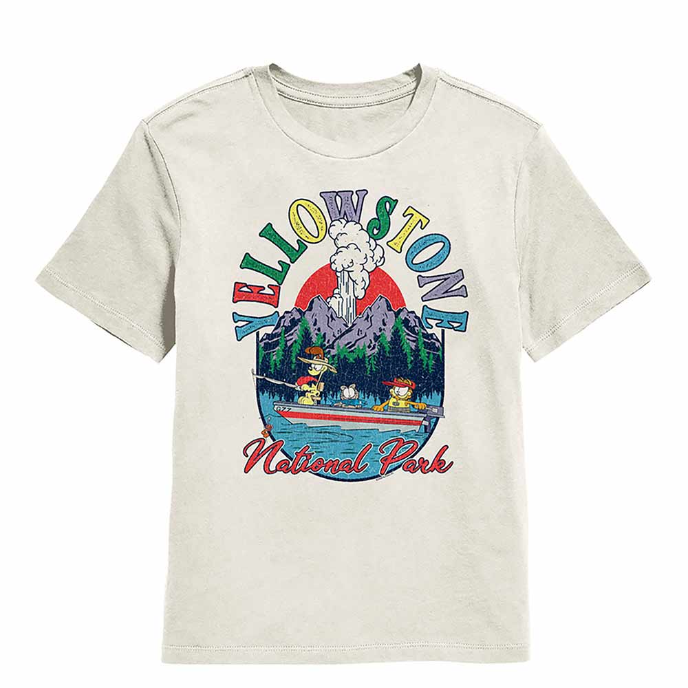 Yellowstone Boating Garfield youth t-shirt in natural