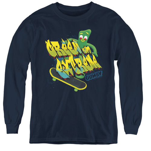 Gumby Green And Extreme Youth Long Sleeve T-Shirt