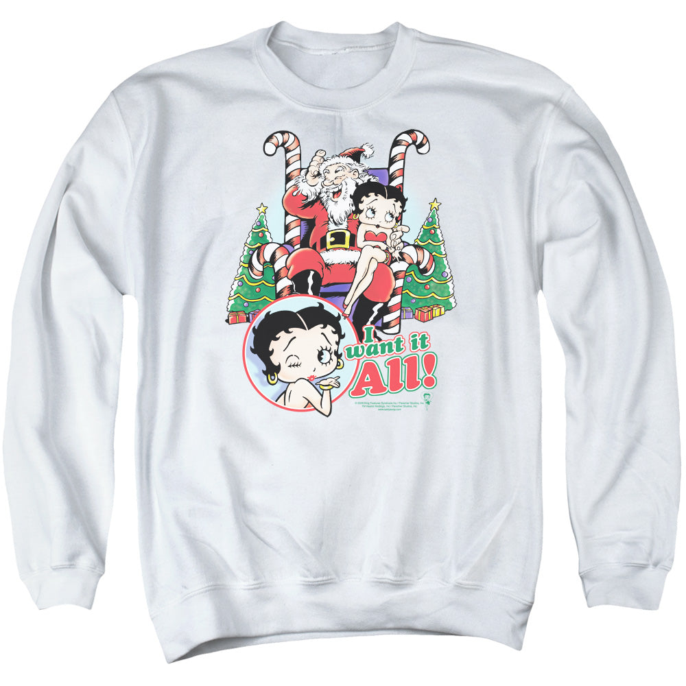 Betty Boop I Want It All Crewneck Sweatshirt