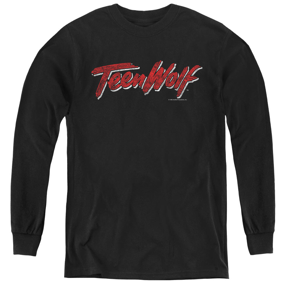Teen Wolf Scrawl Logo Youth Long Sleeve T-Shirt