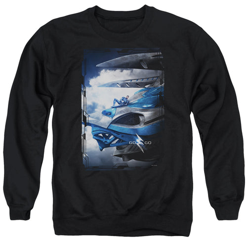 Mighty Morphin Power Rangers: The Movie Blue Zord Poster Crewneck Sweatshirt