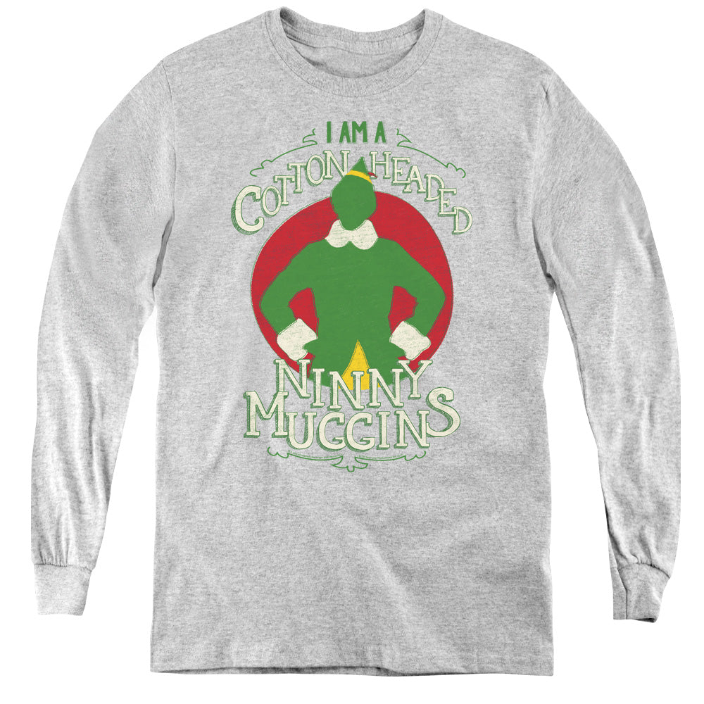 Elf Cotton Headed Youth Long Sleeve T-Shirt