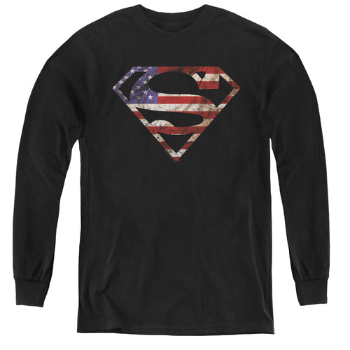 Superman Super Patriot Youth Long Sleeve T-Shirt