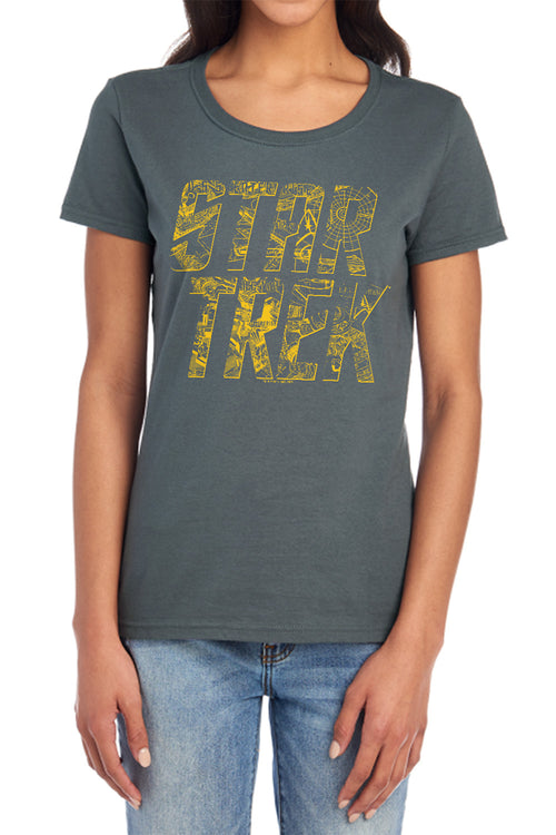 Star Trek Schematic Logo Womens T-Shirt