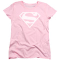 DC Comics Superman Shield on Pink Womens T-Shirt