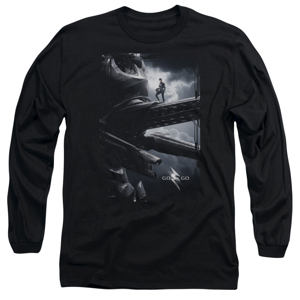 Mighty Morphin Power Rangers: The Movie Black Zord Poster Long Sleeve T-Shirt