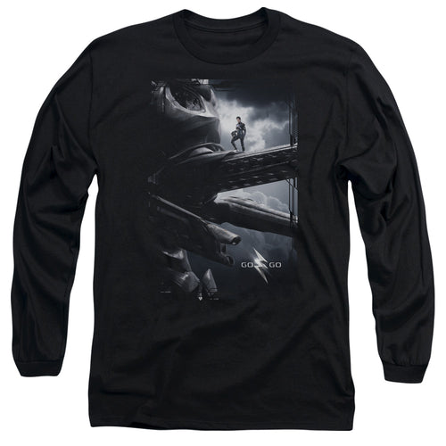 Mighty Morphin Power Rangers: The Movie Black Zord Poster Long Sleeve T-Shirt