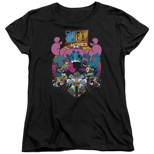 Teen Titans Go! Movie Burst Through Womens T-Shirt