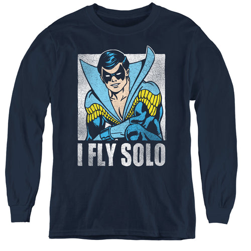DC Comics Fly Solo Youth Long Sleeve T-Shirt