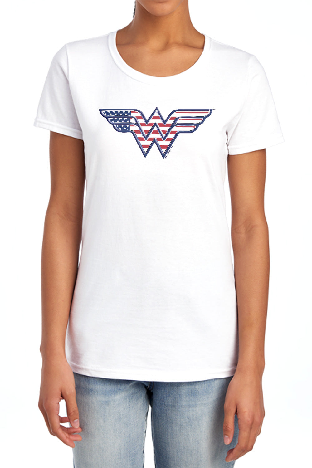 DC Comics Red,White & Blue Womens T-Shirt