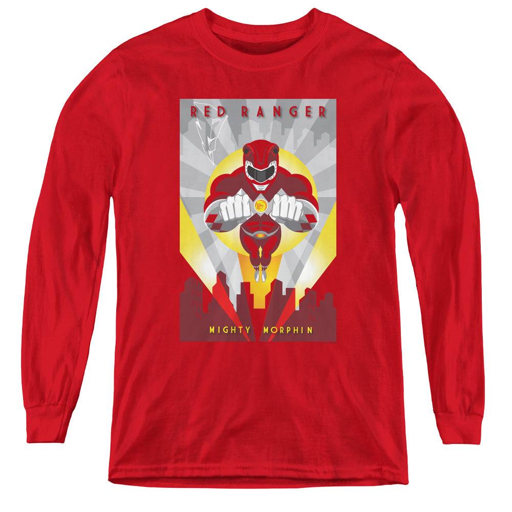 Mighty Morphin Power Rangers Red Deco Youth Long Sleeve T-Shirt