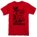 Superman Breaking Chains Line Art T-Shirt