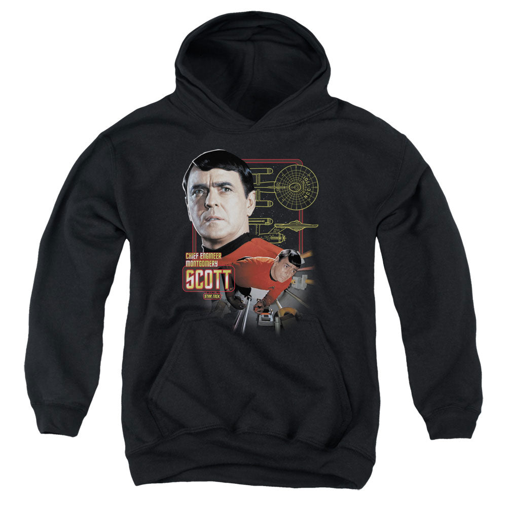 Star Trek Chief Engineer Montgomery Scott Youth Hoodie