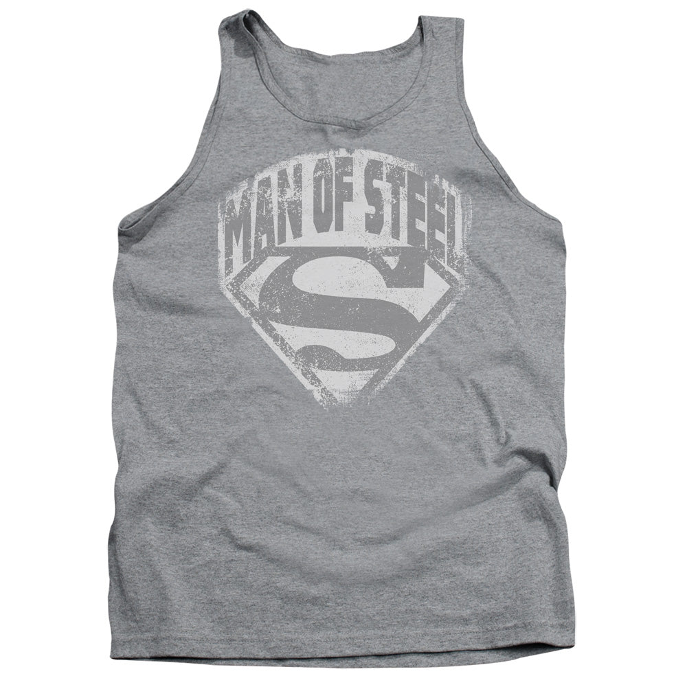 Superman Man of Steel Shield Athletic Heather Tank Top