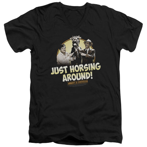 Abbott and Costello Horsing Around V-Neck T-Shirt